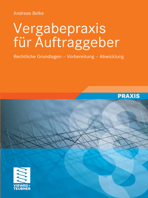 cover image of Vergabepraxis für Auftraggeber
